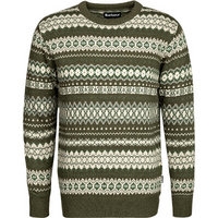 Barbour Pullover Fair Isle Crew olive MKN1027OL53