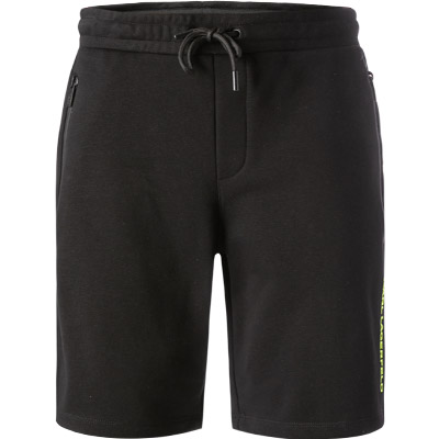 Artikel klicken und genauer betrachten! - schwarz ,Baumwolle ,Regular Fit ,L. Sweatshorts aus einem Baumwoll-Mix von KARL LAGERFELD Diese Sweatshorts ist ein lässiger Begleiter für Sport und Freizeit, der für maximalen Tragekomfort sorgt. Kontrastige Logo-Details runden das sportive Design perfekt ab. | im Online Shop kaufen