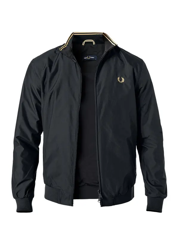 Fred Perry Herren Blouson schwarz Mikrofaser Schleife 6100/60250/370